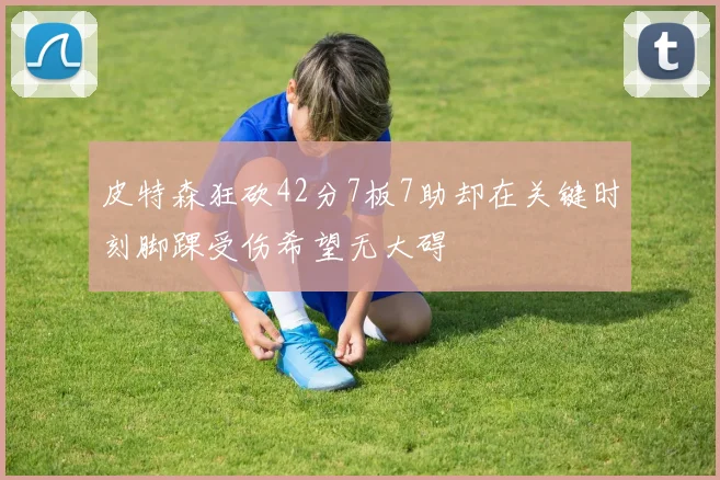 皮特森狂砍42分7板7助却在关键时刻脚踝受伤希望无大碍